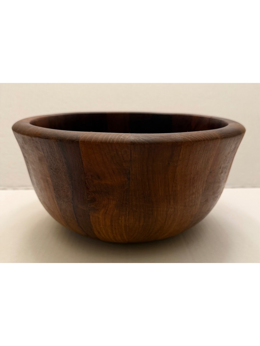 Vintage Dansk IHQ Jens Quistgaard Staved Teak Salad Bowl Malaysia 10" MCM